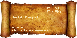Hecht Margit névjegykártya